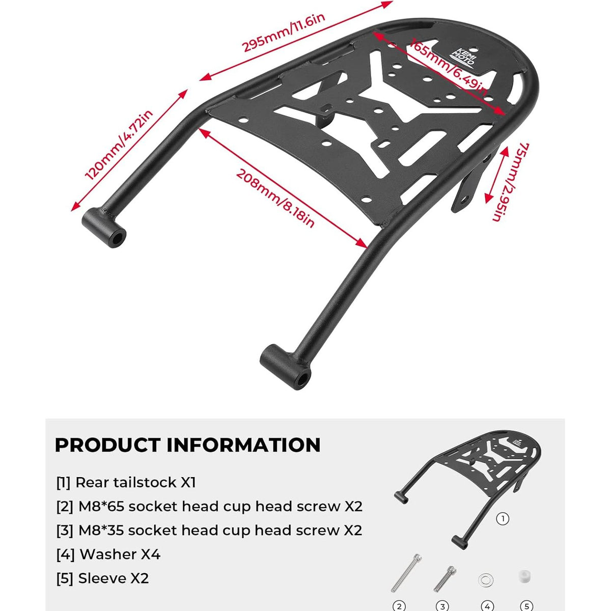 KEMIMOTO CRF300L/CRF300L Rally Rear Luggage Rack