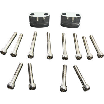 Emgo Aluminum Handlebar Riser Kit For 1 1/8" Handlebars