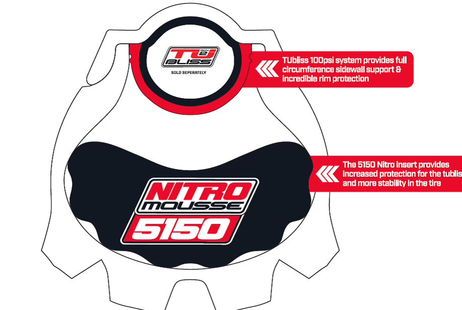 Nuetech Mousse Rear 18/19" 110-140 Width Platinum