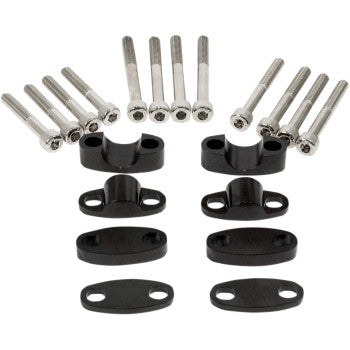 Emgo Aluminum Handlebar Riser Kit For 7/8" Handlebars