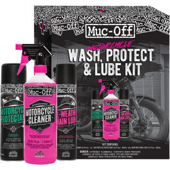 Muc-Off Motorcycle Wash, Lube and Protection Kit